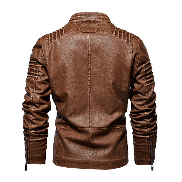 Denzell Outwear Browny Leather Jacket Denzell Outwear 