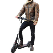 Denzell Outwear Leather Jacket With Plush Denzell Outwear 